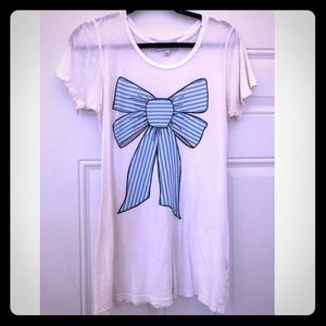 Wild fox Striped Bow Tee